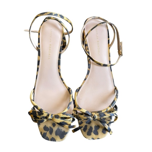 Loeffler Randall Gracie Bow Sandals In Leopard - Picture 6 of 15